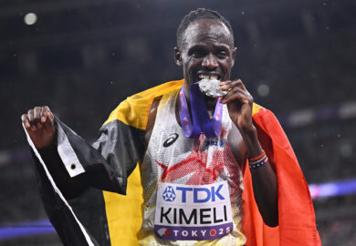 Isaac Kimeli pakt zilver.